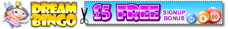 Play Online Bingo at Dream Bingo and get 5.00 Free